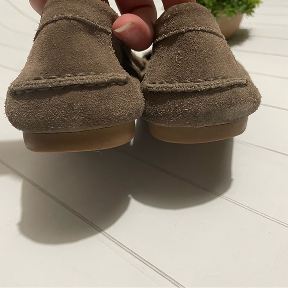 Coach Fortunata‎ Gray Leather Suede Flats Loafers Shoes Women’s Size 10 - Picture 4 of 10